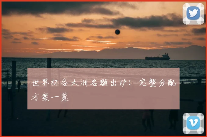 世界杯各大洲名额出炉：完整分配方案一览